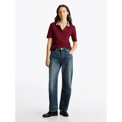 TOMMY HILFIGER - Polo rojo de piqué con corte slim