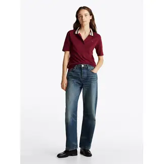TOMMY HILFIGER - Polo rojo de piqué con corte slim