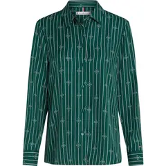 TOMMY HILFIGER - Camisa verde de rayas estilo cuerda