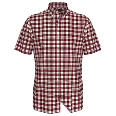 TOMMY HILFIGER - Camisa de Cuadros Vinotinto Regular Fit Para Hombre