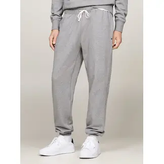 TOMMY HILFIGER - Joggers gris de felpa con bajo elástico