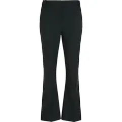 TOMMY HILFIGER - Pantalón negro acampanado con logo esmaltado