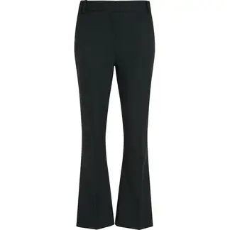 TOMMY HILFIGER - Pantalón negro acampanado con logo esmaltado