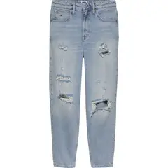 TOMMY HILFIGER - Jeans azul Mom de talle superalto Tommy Jeans