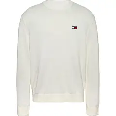TOMMY HILFIGER - Saco Blanco Tejido De Lana Con Parche De Tommy