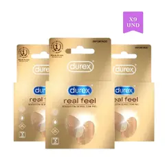 DUREX - Combo Condones Real Feel - 9 Unidades