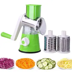 GENERICO - Molino picatodo rallador de verduras 3 en 1 verde