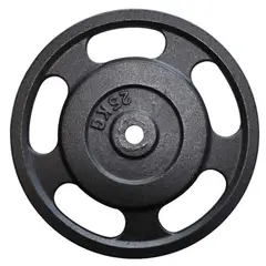 SPORT FITNESS - Disco Estándar 25 Kg Con Agarre Negro
