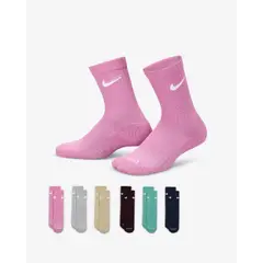 NIKE - MEDIAS NIÑO DRI-FIT BASIC CREW 6 PARES RN0019-ACG 14-16 cm