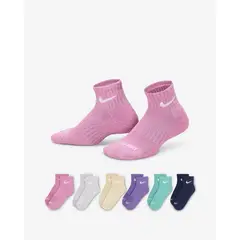 NIKE - MEDIAS NIÑO DRI-FIT BASIC CREW 6 PARES UN0018-ACG 16.7-21.8 cm