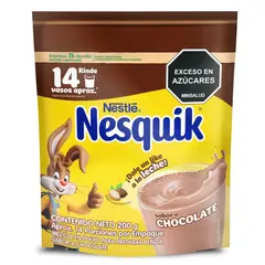 NESTLE - Bebida en Polvo Nesquik Sabor a Chocolate x 200g