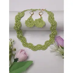 GENERICO - Juego Shoker y Aretes verde viche