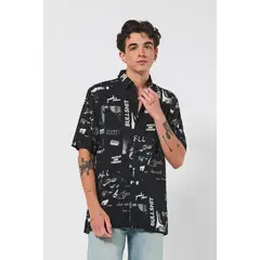 KOAJ - Camisa manga corta unicolor para hombre, confeccionada en HOMBRE