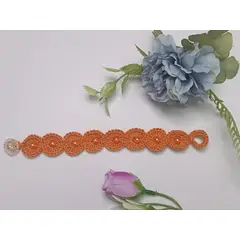 GENERICO - Pulsera tejida en crochet Naranja
