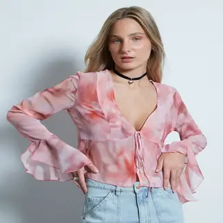 SEVEN SEVEN - Blusa Para Mujer Manga Larga Color Rosa Marca #28123874