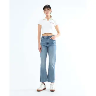 SEVEN SEVEN - Jeans Cropped Flare Tono Medio Para Mujer Azul