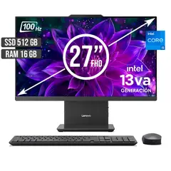 LENOVO - TODO EN UNO INTEL CORE I5-13420H SSD 512GB RAM 16GB LED 27 FULL HD 100Hz