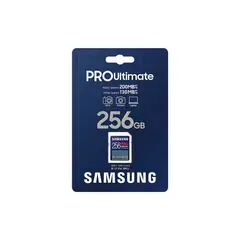SAMSUNG - SD Card 256GB Pro Ultimate 200MBs U3 V30 4K