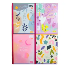 SCRIBE - Pack X6 Cuadernos Cosido 100h Cuadros Femenino Link