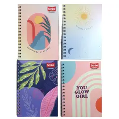 SCRIBE - Cuaderno Cuadriculado Femenino 7 Materias Master