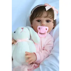 GENERICO - Muñeca Bebé Real Reborn 45 Cm + Accesorios Kaydora
