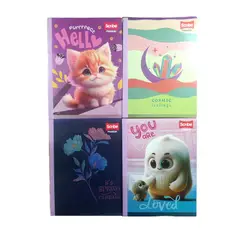 SCRIBE - Pack X5 Cuaderno Femenino Cosido 50h Doble Linea