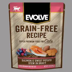 EVOLVE - Cat Grain Free Sobre Alimento Húmedo Salmón 85gr