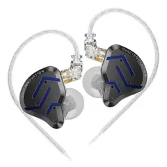 KZ - Nuevos ZSN PRO 2 Audífonos plateado con azul con micrófono