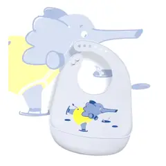 GENERICO - Babero Silicona Impermeable Con Bolsillo Fácil Limpieza