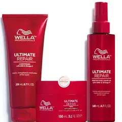 WELLA - Kit Ultimate Repair Acondicionador + Mascarilla + Termoprotector