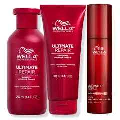 WELLA - Kit Ultimate Repair Shampoo + Acondicionador + Termoprotector