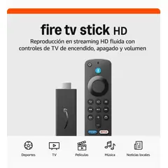 AMAZON - Fire TV Stick HD Dispositivo de Streaming TV gratis y en vivo