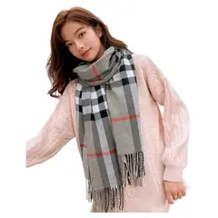 GENERICO - Bufanda Chal Pashmina Cuadros Caballero Dama Unisex