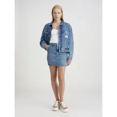 CALVIN KLEIN - Chaqueta azul denim boxy