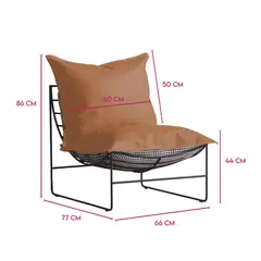 DIMATEX LEON - Silla Sillón Perezoso Decorativa Mueble Sala Sofá Refcaliope Cafe