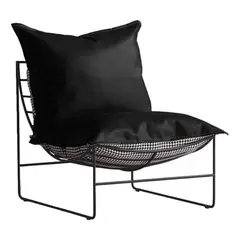 DIMATEX LEON - Silla Sillón Perezoso Decorativa Mueble Sala Sofá Refcaliope Negra