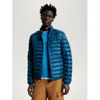 TOMMY HILFIGER - Chaqueta azul acolchada plegable termal