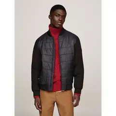 TOMMY HILFIGER - Chaqueta negra bomber térmica y repelente al agua