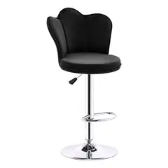 DIMATEX LEON - Silla Bar Butaco Alta Giratoria Suave Barra Cocina Refana Negra