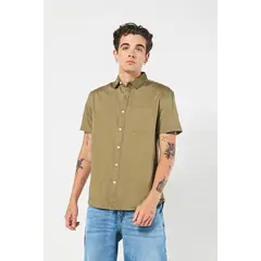 KOAJ - Camisa sport collar manga corta en colores solidos de tem HOMBRE