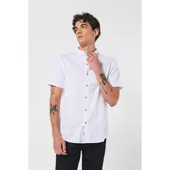 KOAJ - Camisa cuello neru o mao con mini print en slim fit HOMBRE