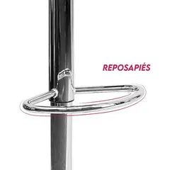 DIMATEX LEON - Silla Bar Butaco Alta Giratoria Pvc Barra Cocina Refontario Blanca