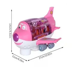 GENERICO - MINI AVION DE JUGUETE ROSA CON MUÑEQUITOS Ref 8811-18