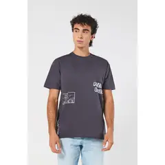 KOAJ - Camiseta gris de Dragon Ball Super con cuello redondo