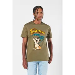 KOAJ - Camiseta verde oscura manga corta de Los Picapiedra