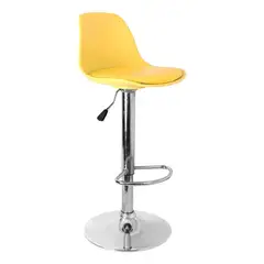 DIMATEX LEON - Silla Bar Butaco Alta Giratoria Barra Bar Cocina Reforlando Amarilla