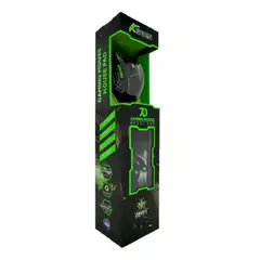 GENERICO - KIT DE MOUSE PAD CON MOUSE GAMER ERGONOMICO VERDE