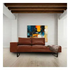 22 GRADOS DECORACION - Sofa Naqada en Cuero 200x100cm