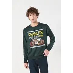 KOAJ - Buzo cuello redondo con estampado de Snoopy Hombre