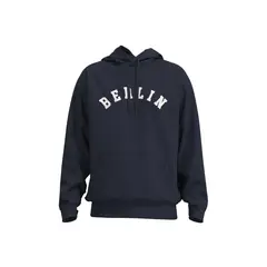 KOAJ - Buzo manga ranglan unicolor con capota y diseÃ±o colleg HOMBRE